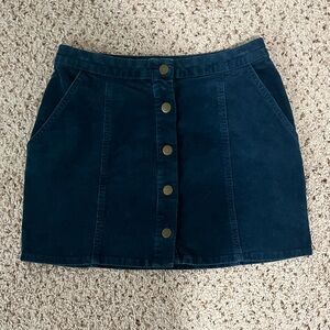 Altar'd State Button-Front Courderoy Mini Skirt